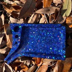 New blue holographic rolling tray